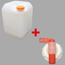 20리터 플라스틱 말통 x 4ea 특수설계로 내용물을 100% 부어낼수있는 식품용기 인증 사각말통, 20W x 4ea + 소분탭