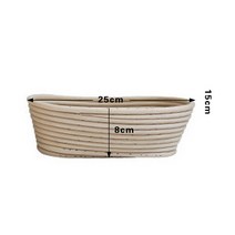 빵발효기 제빵발효기 발효기 빵발효 바구니 둥근 등나무 교정 반죽 바게트 Banneton Brotform 증명 베이킹, 07 Oval25X15X8CM