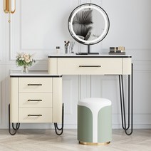 북유럽 모던 화장대세트 수납형 심플 서랍장 예쁜 미니 세트 화장대 화장 테이블 거울 수납 코너 드레싱 흰색 바닥 마키클라제 가구 GPF20XP, style3  stool