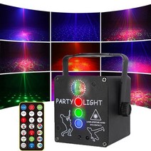 빔프로젝터 미니 가정용 단초점 외계인 dj 디스코 rgb 레이저 라이트 프로젝터 usb 충전식 led 무대 조명 효과 파티 휴일 웨딩 크리스마스 램프, 4홀 RGB