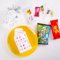 어린이날 단체 답례품 미니 간식 구디백 [무료라벨] 어린이 대규모 행사 야유회 교회 주일학교 달란트시장 어린이집 생일 답례품 간식꾸러미 과자선물세트, 미니 간식 주머니