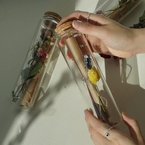 다섯가지꽃 유리병 편지지 [특별한 기념일 감동 선물 100일 1주년 결혼 선물 이벤트편지], 천일홍
