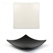 jc_레스토랑 21cm 스끼다시 튀김접시 플레이팅 멜라민 음식접시 22.3cm 길이 접시 디저트 샐러드 19cm 일식, 3호 크림