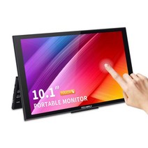 포터블 휴대용 슬림모니터 FEELWORLD 모니터 외부 스크린 컴퓨터 디스플레이 노트북 PC용 USB C 타입 HDMI 듀얼 스피커 DH101 10.1인치, 선택01. 블랙, 1.Black