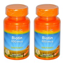 Thompson 톰슨 비오틴 Biotin 800mcg 90정 2개, 상세설명참조