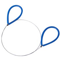 GHSHOP 찰흙 세라믹을 위한 파란 고무 손잡이 진흙 절단 선을 가진 찰흙 절단기 철사, 55-60cm, 스테인레스 스틸 와이어, 푸른