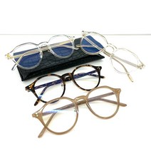 블루라이트 청광 자외선 차단 시력보호 안경 가벼운 다각형 뿔테 브라운