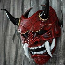 할로윈 가장 무도회 붉은 반야 마스크, 레진 - 레드