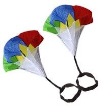 낙하산 민첩성 휘트니스 우산 축구 스포츠 훈련 저항 실행 드래그 어린이 속도 장비, [04] 2pcs Colorful
