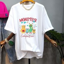 몬스터 컬러프린트 반팔티셔츠