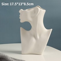 수경 수중 식물 유리병 화병 인테리어 화분 특이한 북유럽 스타일 세라믹 꽃병 여성 바디 모델 모던 아트, 01 A