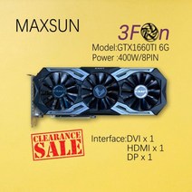 MAXSUN-NVIDIA GeForce GTX1660Supre 6G GTX1660TI 6G RTX2060Super 8G RTX2070Super 8G 2080 2080S 비디오 그, GTX1660TI 6G1