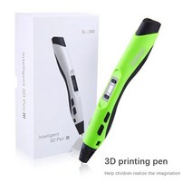 3D 프린팅 펜 SL-300 DIY 낙서 어린이 크리스마스 선물 아이 스마트 범용 안전 사용 수제 작품, 03 SL-300-green_01 미국