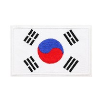 [wm] 가방 의류 자수 태극기 찍찍이 벨크로 패치 와펜 옷