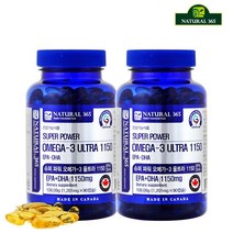 내츄럴삼육오 내츄럴365 캐나다 슈퍼파워 오메가3 울트라 1150 2병-6개월분, 단일옵션