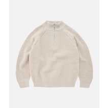 FRIZMWORKS HALF ZIP MOCK NECK KNIT _ OATMEAL