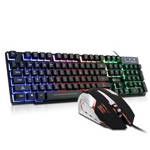 WATT 유선 데스크탑 세트 K71000 Rainbow 블랙 키보드USB 마우스USB, 상세페이지 참조, 상세페이지 참조