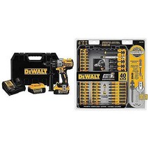 DEWALT 디월트 DCD996P2 20V MAX XR 리튬 이온 브러시리스 3단 해머 드릴 키트 DWA2T40IR 임팩트 레디 플렉스 토크 나사 구동 세트 40개