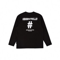 SHAKE 해시태그 롱슬리브 티셔츠(블랙)