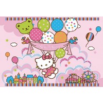 헬로 키티 테마 걸스 생일 파티 일회용 식기 종이컵 접시 풍선 키즈 선물 KT 장식 용품, [33] 120x80cm-1