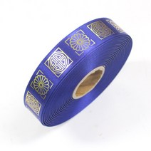 나모몰 명절 선물포장지 포장리본, 1개, 02-05.전통문양리본(금박/25mm)_잉크