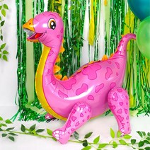 어린이 공룡놀이 핑크색 대형은박풍선 유치원 파티룸 큰풍선 MMP_10704439, 상세페이지 참조