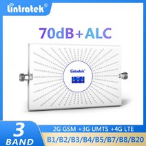 중계기Lintratek-3 밴드 셀룰러 증폭기 900 1800 MHz 850 B20 B7 GSM 2G 3G 4G 신호 부스터 ALC AGC 모바, 02 미국 플러그_06 700 850 1900 MHz
