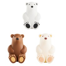 실리콘 칫솔걸이 북극곰 칫솔꽂이 다용도 캐릭터 흡착 걸이 3세트, 아이크림화이트,커피브라운,화이트, 1set