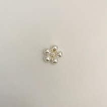 크록스호환 신발장식 슈비츠 보석 꽃 고급 샌들 악세사리 꾸미기, 1개, 진주꽃（은）