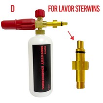 폼랜스 1L 자동차 거품 랜스 스노우 폼 압력 총 노즐 청소 세척 도구 샴푸 분무기 Karcher 세탁기, 04 For Lavor Sterwins