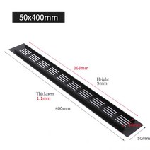 50mm 알루미늄 직사각 캐비닛 옷장 공기 환기 그릴 커버 플레이트 통풍구 천공 시트, 50x400mm_CHINA