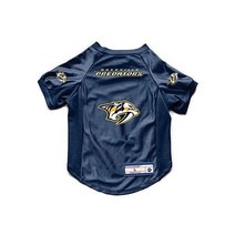 Littlearth NHL 유니섹스-성인 애완 동물 스트레치 저지, Nashville Predators, Medium_Team Color