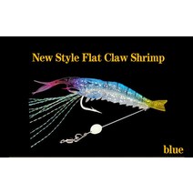 5개/몫 집어등 낚시용품 낚시 액세서리 타이라바 루어낚시대 도구 새로운 발광 새우 미끼 세트 9.5cm, 09 5 PCS blue new