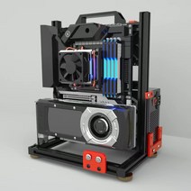 MATX 타입 PC 케이스 받침 조립 오버클럭 개방형, B