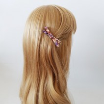 시크몽 프랑스핀 호피 마블 심플 리본 7 cm 옆머리 앞머리 헤어집게핀