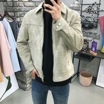 용된다 남자 겨울 투웨이 스웨이드 자켓