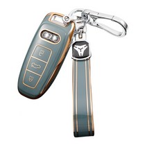 굿카굿즈 아우디 골드라인 스마트 차 키케이스 키홀더, 아우디 A타입, 그레이블루