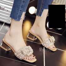 [Myshe]여성 패션 통굽 샌들 여름 슬리퍼 rt5 YanF715
