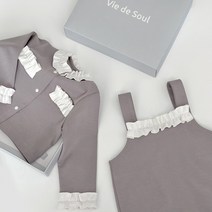 비드소울 비드소울 비 마이 테디 자켓&오버롤 세트 (브라운)