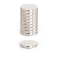 초강력 네오디움 원형자석 20 x 3mm, 실버, 20개