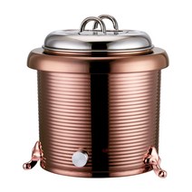 스테인리스 챠핑디쉬 습워머 뷔페용품 그릇 여닫이 보온 가열 용기 11L, 11L 나사식 스테인리스 스틸 색상