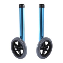 네발 노인 의료용 JayCreer-5 인치 워커 휠 접이식 워커용, 01 Blue-2PCS