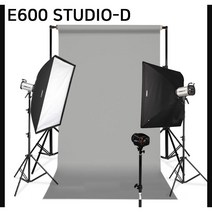 [다복점빵] 포멕스 사진조명 스튜디오 촬영 세트 (E600 STUDIO-D) 이동형 배경시스템 (배경지135cm 그레이) 쇼핑몰 의류 패션 피팅 인물 프로필 추천