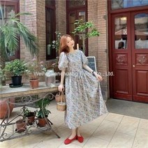 해외직구 여름 여성 헵번 스타일 롱 드레스 rouje floral zara cos French style여름방학 정유미 나혼산 한혜연 진 전소미 원피스-46837