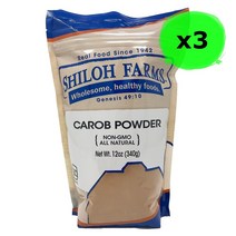 Shiloh Farms 캐롭 파우더 가루 분말 340g 3팩 Carob Powder