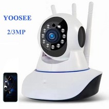 hd wifi ip 카메라 2mp 3mp 홈 보안 카메라 yoosee app 감시 카메라 ir night vision cctv 카메라 실내 아기 모니터, 3mp 카메라 64g 카드, 나는 플러그