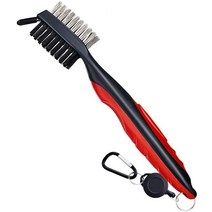 세척기 브러시 골프 스포츠 골프 클럽 골프 폴 퍼터 양면 홈 클리너 청소 ​​야외 운동, 블랙 1 개