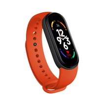 심박계 파워미터 심박수측정 피트니스 손목 밴드 M7 안드로이드 및 IOS 스마트 팔찌 남성 여성용 혈압 심박수 테스터 ip67 방수, [04] Red