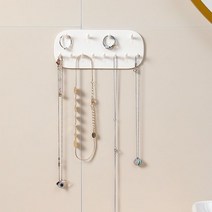 BLOWFISHFUGU 벽걸이형 귀걸이정리함 목걸이걸이정리대 후크 목걸이 수납, 1P, 화이트