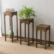 원목화분선반 거실 원목화분정리대 튼튼한나무 거실화분대 다육 화초 화분, C 호두 나무 꽃 테이블-큰